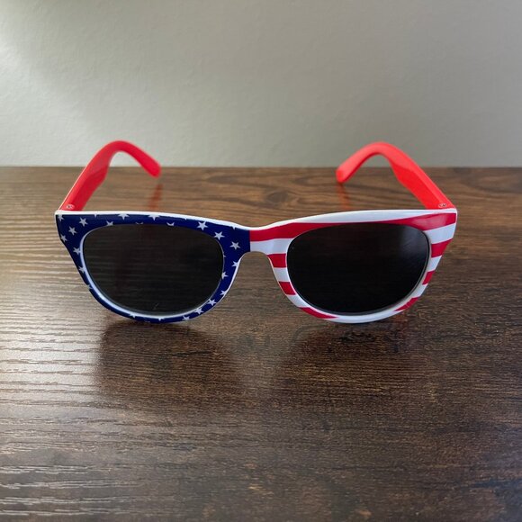 Patriotic American Flag Sunglasses Frames Only Red White Blue USA 55-16-140 mm - Picture 1 of 6